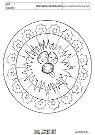 Mandala boyama sayfaları